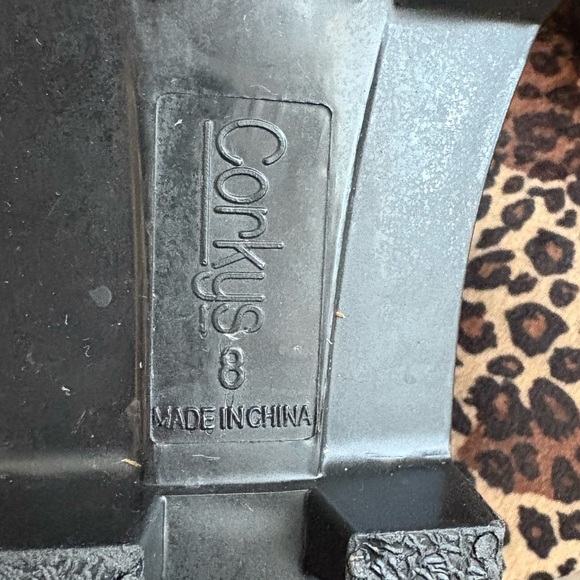 Corkys Black and Leopard Print Rain Boots - Picture 8 of 8